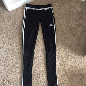 black adidas pants